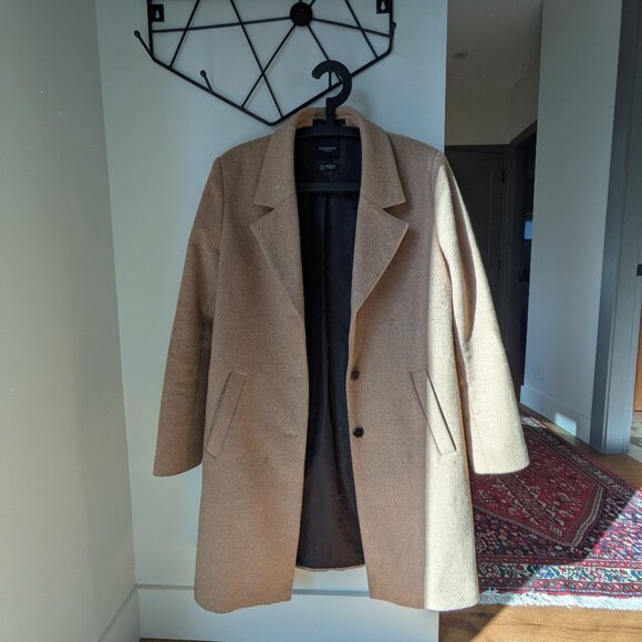 Selected Femme Jackets & Blazers - Camel Wool coat - recycled fibers, Select femme brand